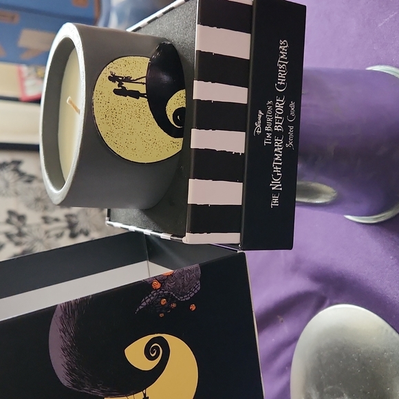 Disney NBC NIGHTMARE BEFORE CHRISTMAS GLASS CANDLE - Picture 4 of 6